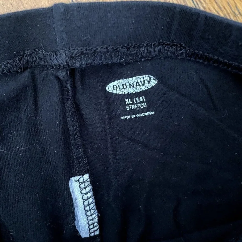 Old Navy black leggings casual comfortable lightweight girls' size XL‎